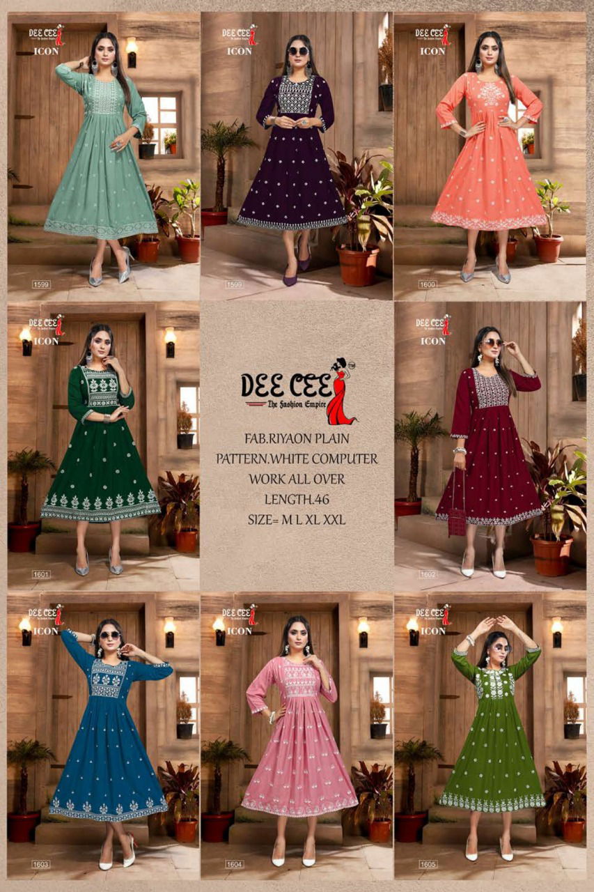 Deecee Icon Rayon Printed Regular Wear Designer Kurti Collection